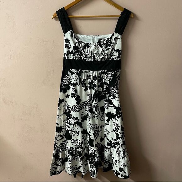 Vintage A.P.N.Y. Y2K Girls’ Size 12 White & Black Floral Dress EUC - Picture 8 of 11